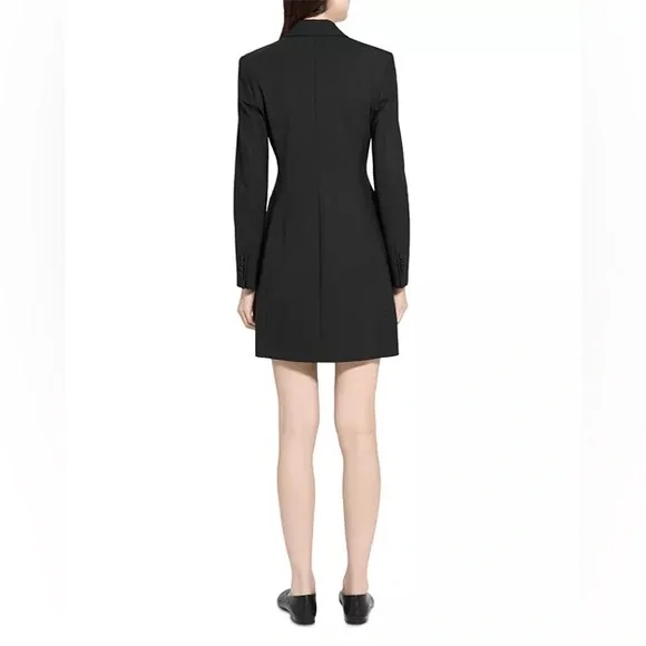 THEORY | Wool Blend Blazer  Black Dress  Size 00 - Picture 8 of 11